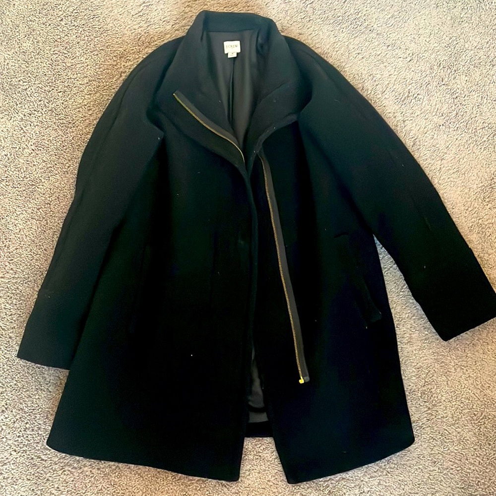 JCREW Black Coat Size 4